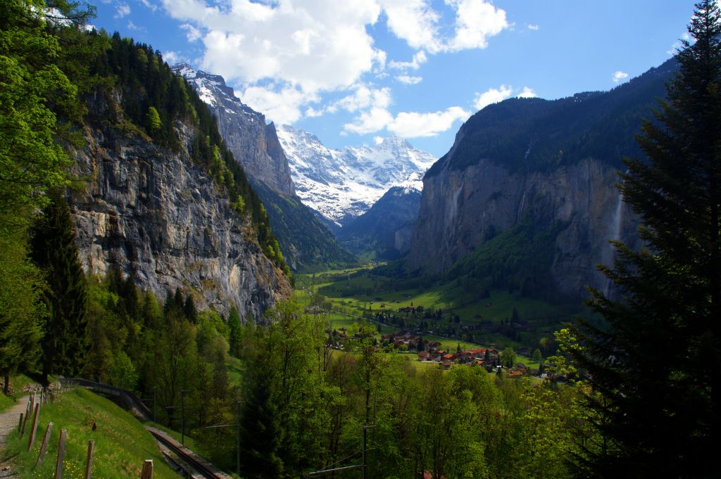 Rather than get the train all the way back to Lauterbrunnen, we decided the get off at Wengen and walk down the last couple of miles. The views made it worth the effort.