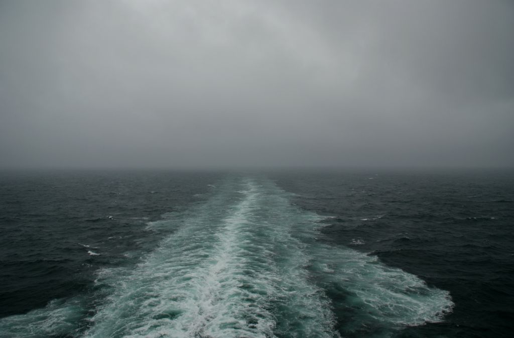 Monday - We'd left Trondheim and had a whole day at sea, traversing the Norwegian Sea from Norway to Iceland. As you can see from the photo, the weather was poor, so there was no opportunity of sunbathing on deck. Still, at least it was relatively calm.