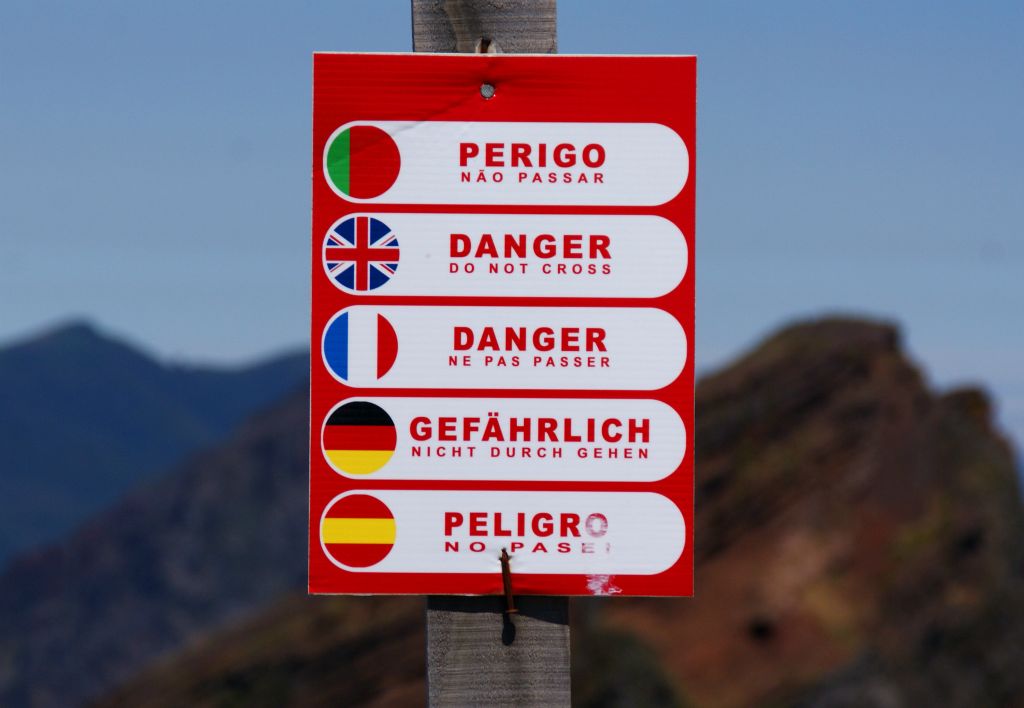There were a few walks that start out from Pico do Arieiro. Unfortunately, this sign advised us that the trails were currently closed.It’s curious that the French word for “danger” also appears to be “danger”. Maybe this is an example of the creeping Englification of their language that annoys the French so much?