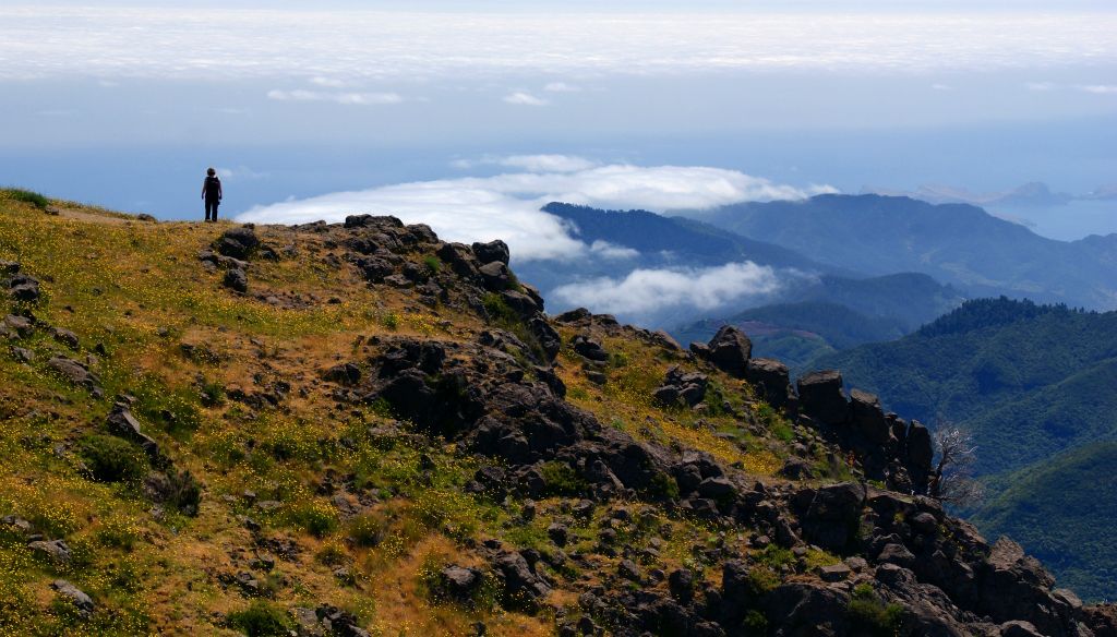 This was Judith walking to one of the view points at Pico do Arieiro. There are lots of opportunity to look at the top of clouds in Madeira.