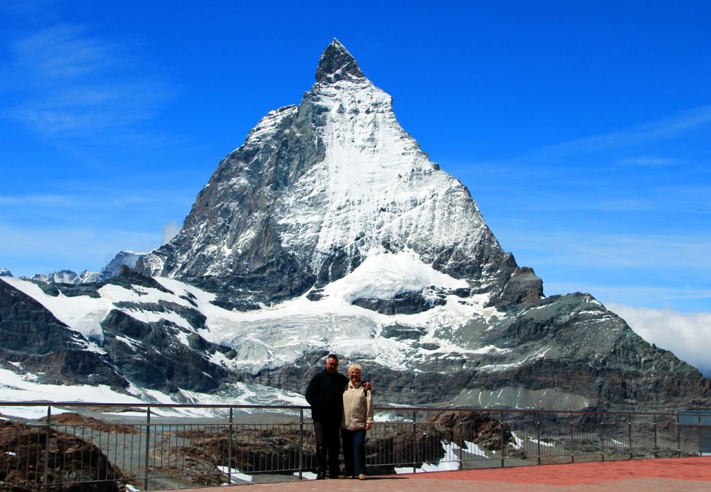 Having left Klein Matterhorn, we got the cable car back down to Trockener Steg, where my walk for the day was starting. While we were there we thought we'd best get a few photos of the Matterhorn in as it's one of the best places to see it from.