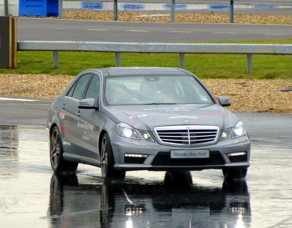 And here I am out on the wet, low grip track.