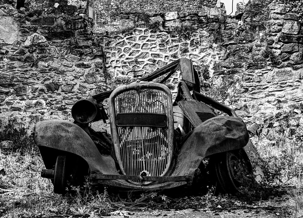 There are also many burned out cars. Apparently the custodians have a bit of an issue with these because so far everything in the village has been left untouched. But the cars are basically rusting away to nothing and need to be actively preserved if they are to survive for much longer.