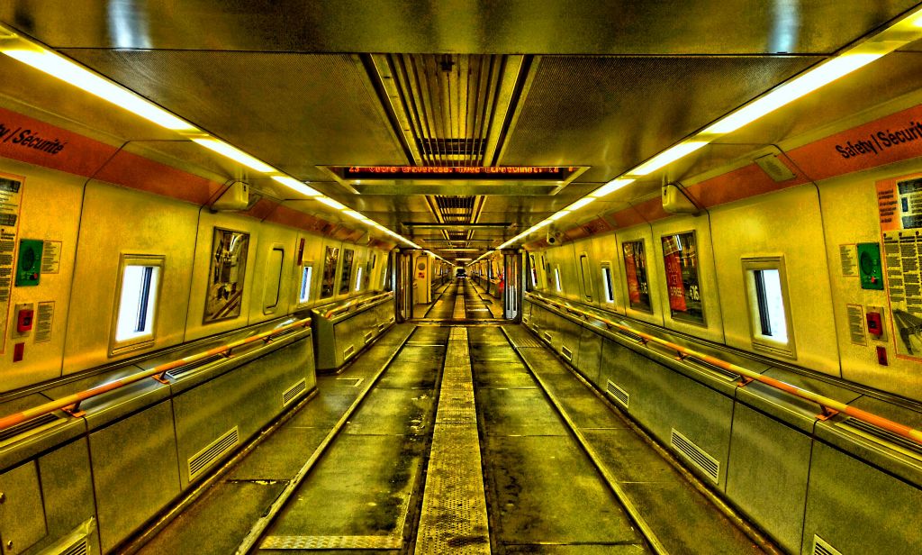 Friday - Across the Channel on the Eurotunnel as usual. Like last time, they snuck us on to the back of the train before the train we were booked to travel on. Unlike last time, I managed to get to the back of the carriage before they closed all of the remaining fire doors and take this heavily HDR’d shot down the train.