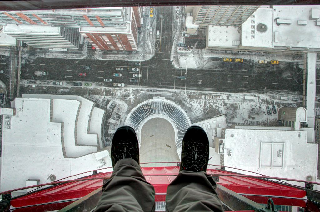 After one of the most stressful drives of my life, we eventually made it safely to Calgary.With a whole afternoon to play with, we decided to first head up the Calgary Tower, as we hadn’t been up there for years.This was the view through the glass floor on the observation deck.