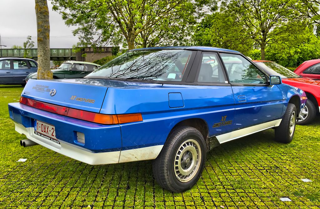 There were two of these Subaru XT 4WD Turbos in the car park. They look like they might be setup for rallying. Never seen one before.