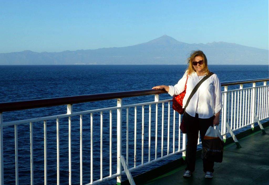 Finally we were on a ferry, albeit a slow one, and watching Tenerife disappear behind us. Yay!