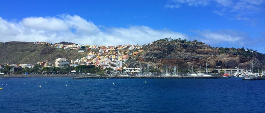 This was the view of La Gomera's capital "city", San Sebastian, as we approached the harbour on the ferry.
