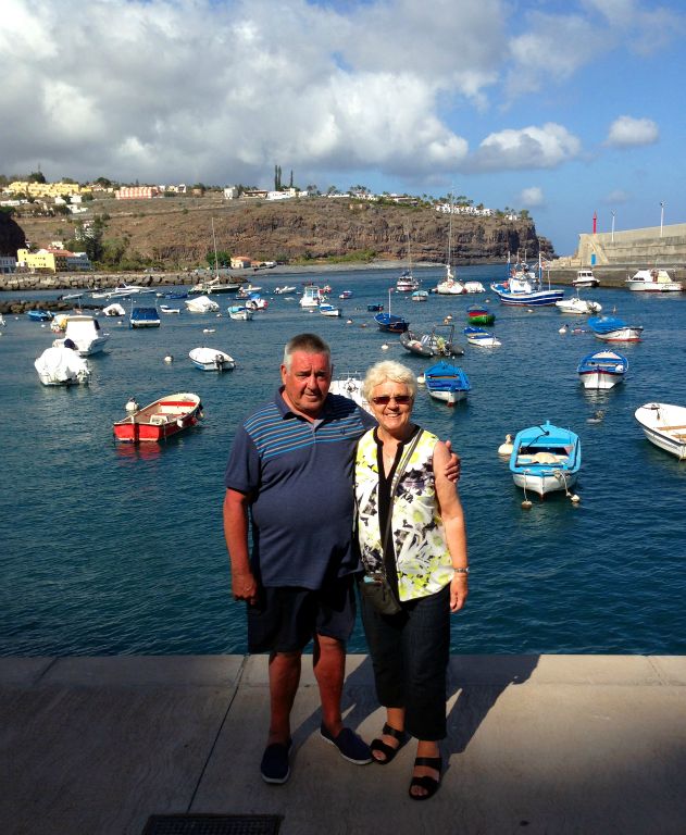 Here's my parents by the harbour.