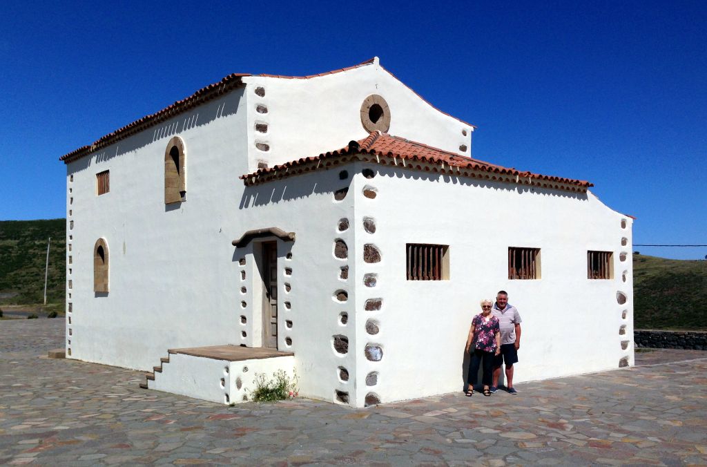My parents outside the church at Igualero.