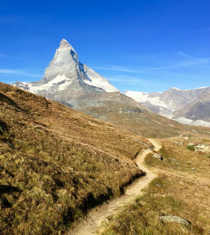 Initially the trail was pretty flat and headed directly towards the Matterhorn.