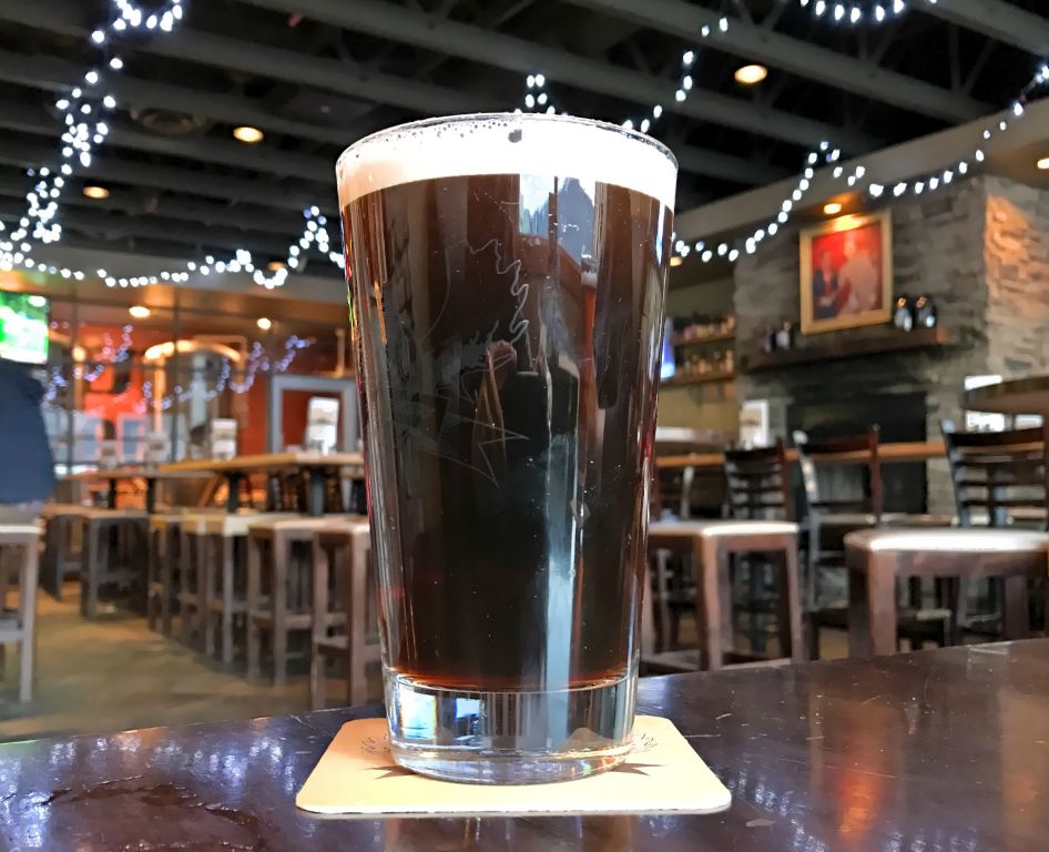 Here's the pint of Sunwapta Nitro Brown that I had. I also had a Blackeye Blueberry Vanilla Ale, which was probably the nicest beer I had all week, so I should have maybe included a photo of that instead.