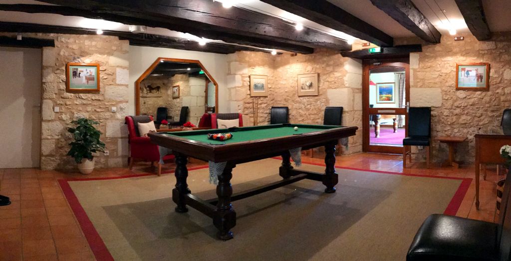 Back at the village later, we had a wander around while we waited for Judith's parents to arrive. Here's the pool room.