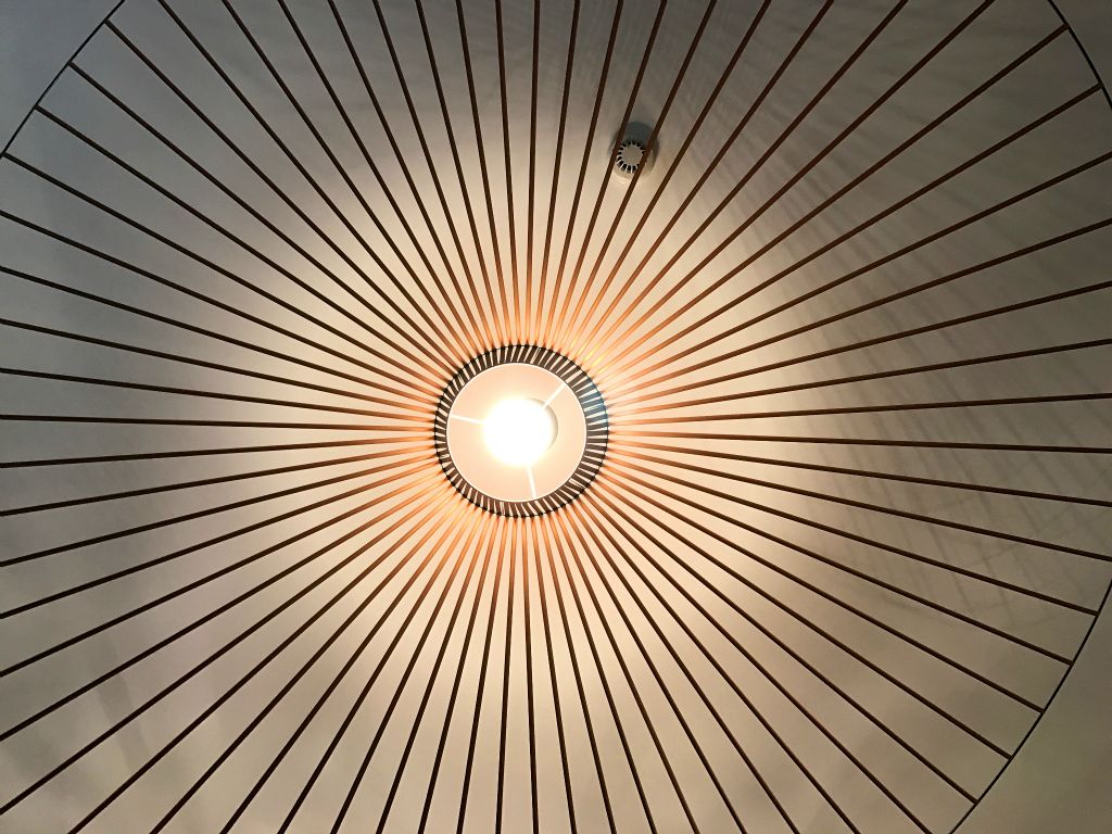 A very interesting ceiling light in the restaurant. (You can tell it's on the ceiling because you can see a smoke detector.)Dinner was excellent.