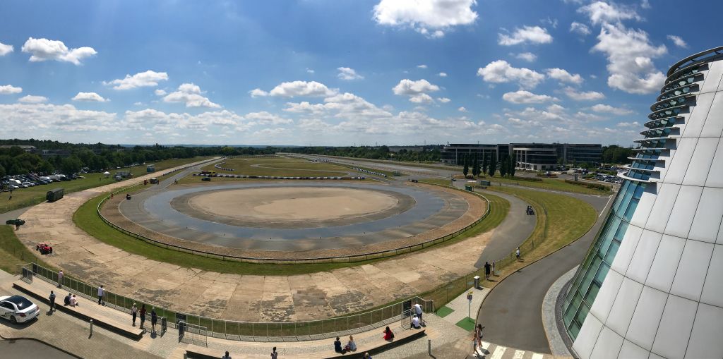 A final panoramic view of the race track from the restaurant's observation deck. No cars out at this point as they'd all stopped for lunch too.Another thoroughly entertaining day out at Brooklands.