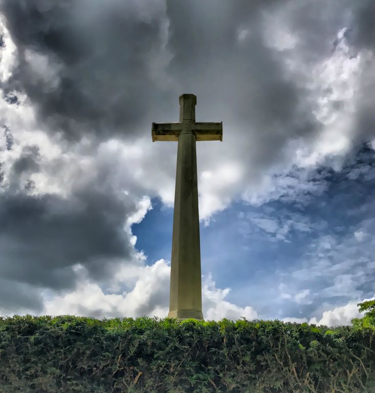 This is the cross in the Ramparts Cemetery.