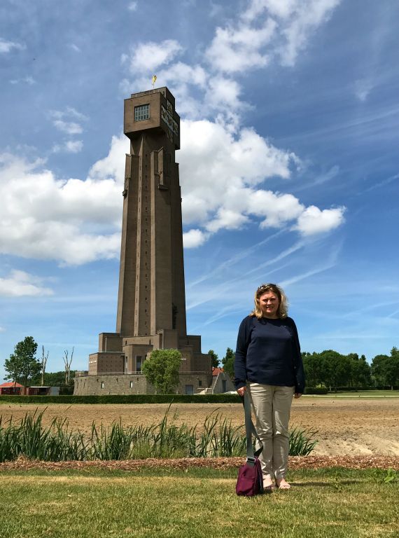 About ten miles north of Ieper, near Diksmuide, is this very impressive memorial, which is generally referred to as Ijzertoren on maps, but seems to commonly also be referred to as the Yser Tower (which is apparently the English translation of the Flemish Ijzertoren).