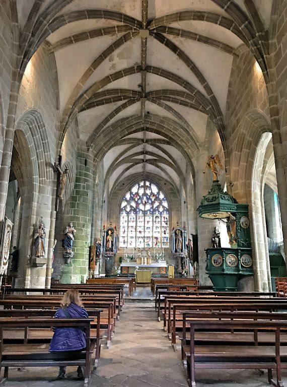 Inside the Eglise Saint-Ronan de Locronan.