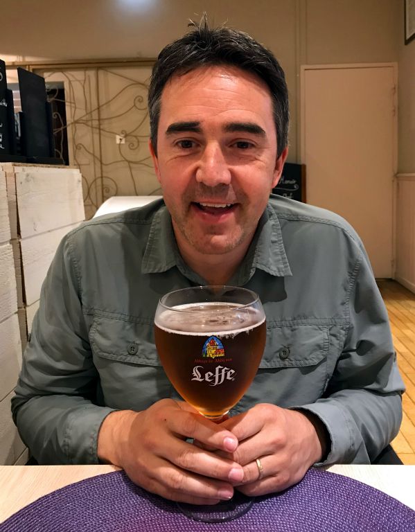 We had another lovely dinner in the bistro, which I discovered also sold Leffe Blond. Although I think it's a bit strong to be sold in half-litre glasses!