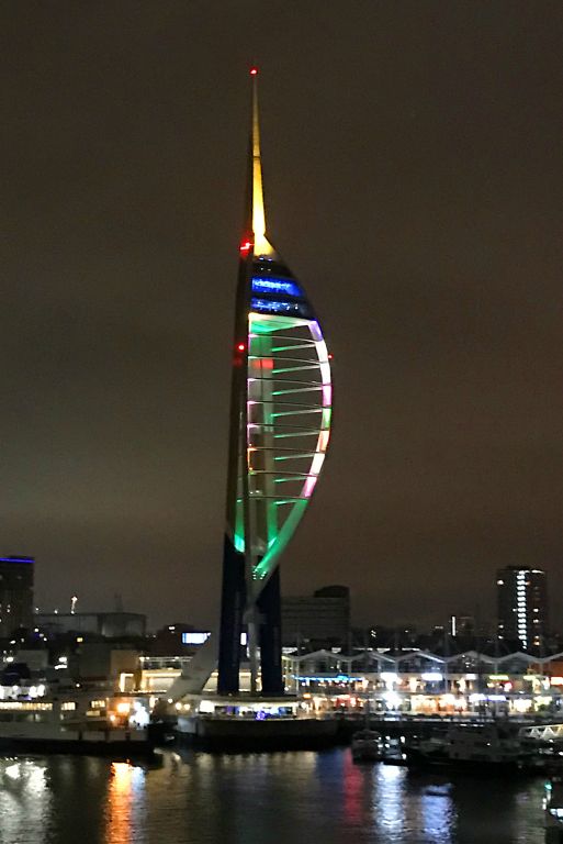 We got the overnight ferry from Portsmouth on 23rd December, arriving in Ouistreham early in the morning on Christmas Eve.As usual, there was a nice view of the Spinnaker Tower on the way out of Portsmouth Harbour.