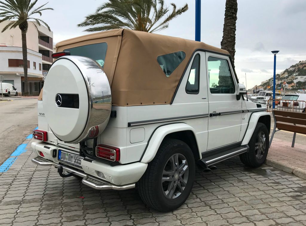 I didn't even know it was possible to get a convertible version of the Mercedes G Wagon, but there seemed to be quite a few of them around Port d'Andratx. This one was sporting German number plates, so someone had had quite an exciting drive getting here.