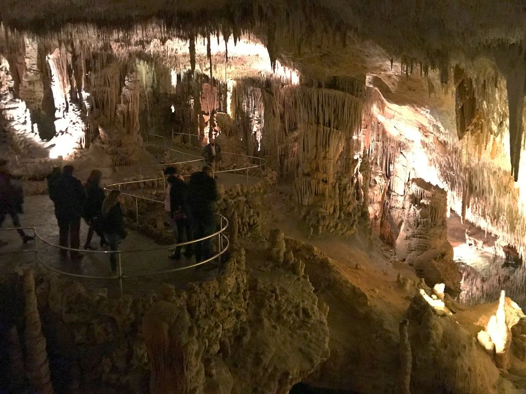 You can't use flash photography or tripods in the caves, so it's very low light hand-held only, which is challenging. A Sony A7S would be magnificent here. My standard phone photo app was struggling a bit, but the HDR app seemed to do a fairly good job considering the conditions.