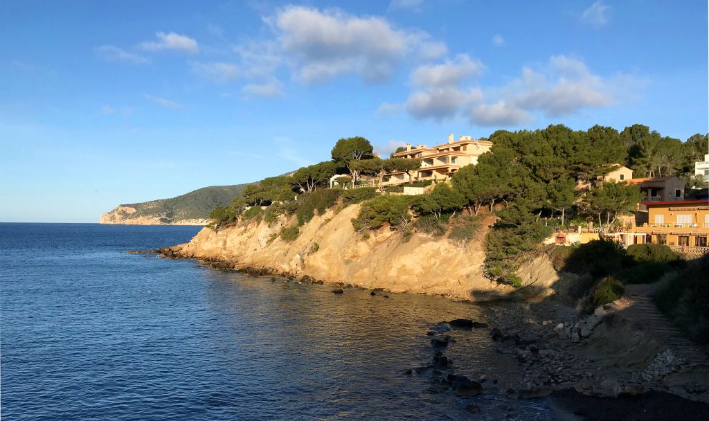 Monday - Finally the sun was out. Yay! So I was up early to drive to Sant Elm for a scenic walk up the coast. This was the view of the seafront at Sant Elm as I was setting off.