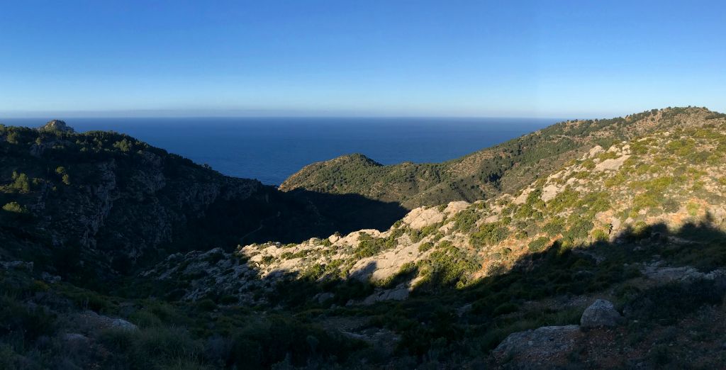 The first few miles of the trail were through fairly plain scenery (by Majorcan standards).