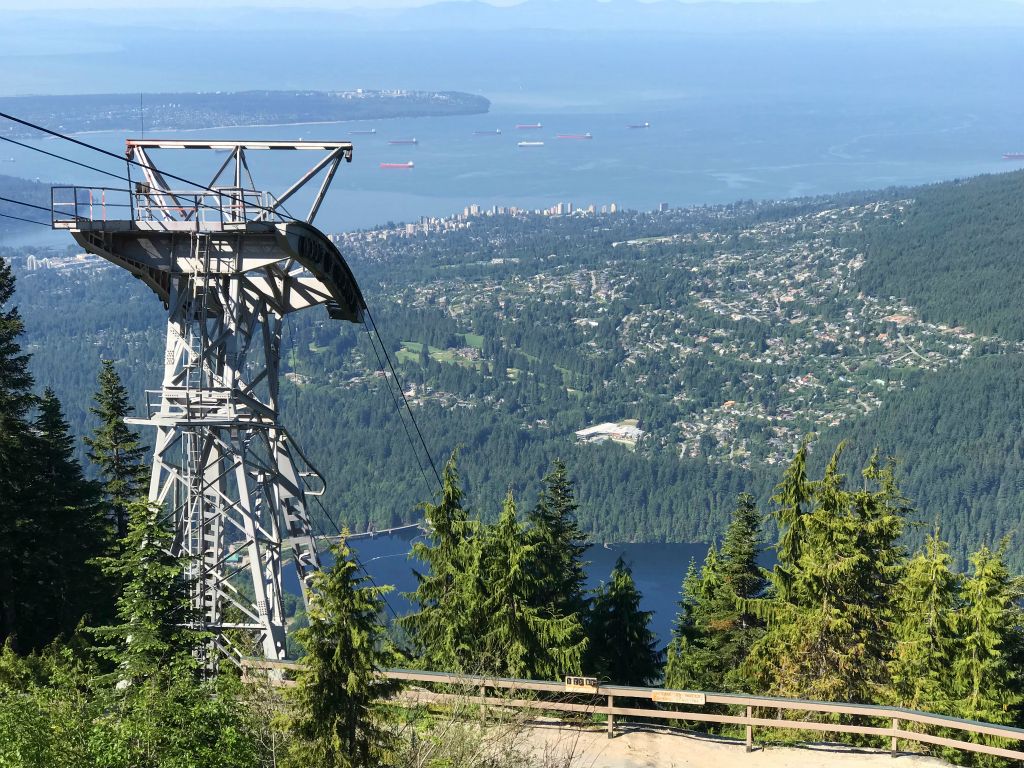 After spending an hour or so wandering about at the top of Grouse Mountain we decided to get the cable car back down and continue our journey.