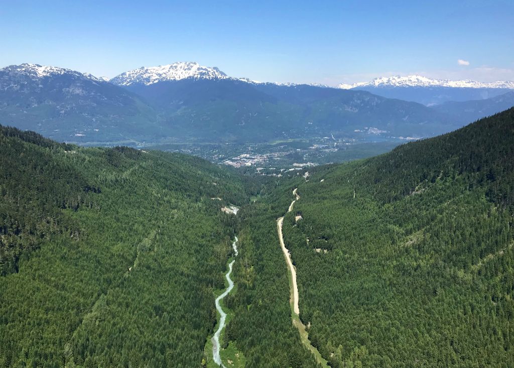 There were great views down the valley to Whistler.