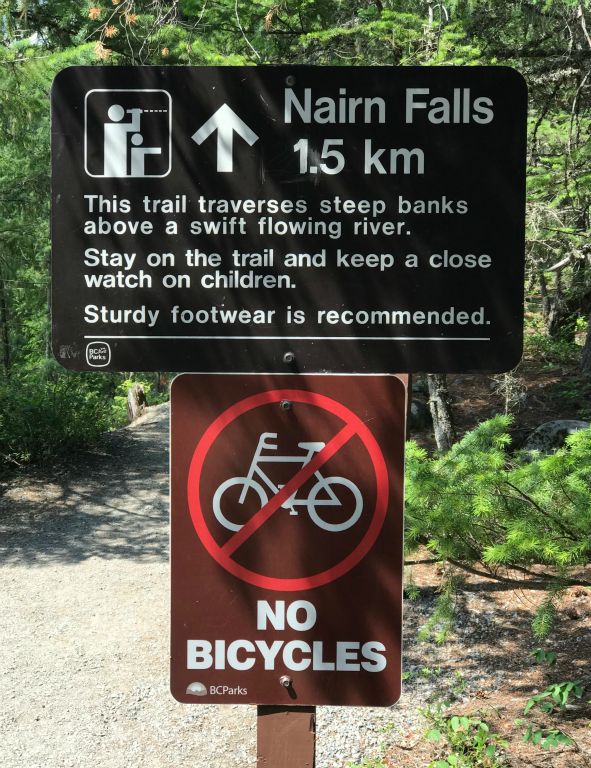 We walked back to the car and headed for the Nairn Falls Trail.