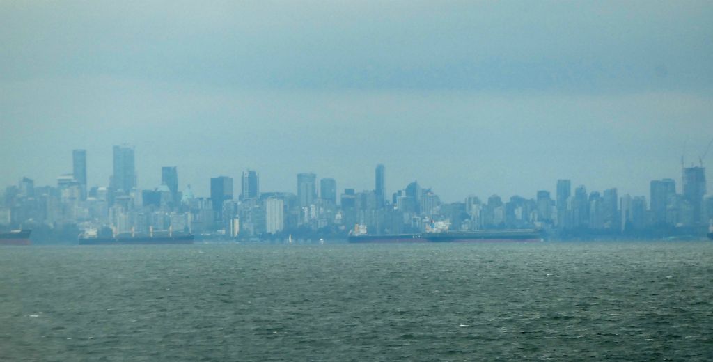 We got a nice, but very distant, view of the Vancouver skyline.