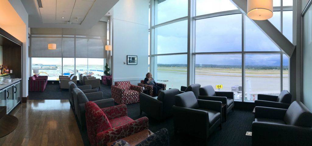 Handily BA have a First Class lounge at Vancouver airport. We were the first ones to arrive.