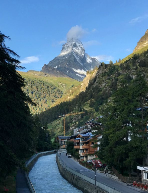 Wednesday - We were leaving Zermatt today to drive to Murren, so I wanted to get out for a short walk before we set off. Can you guess where I went?