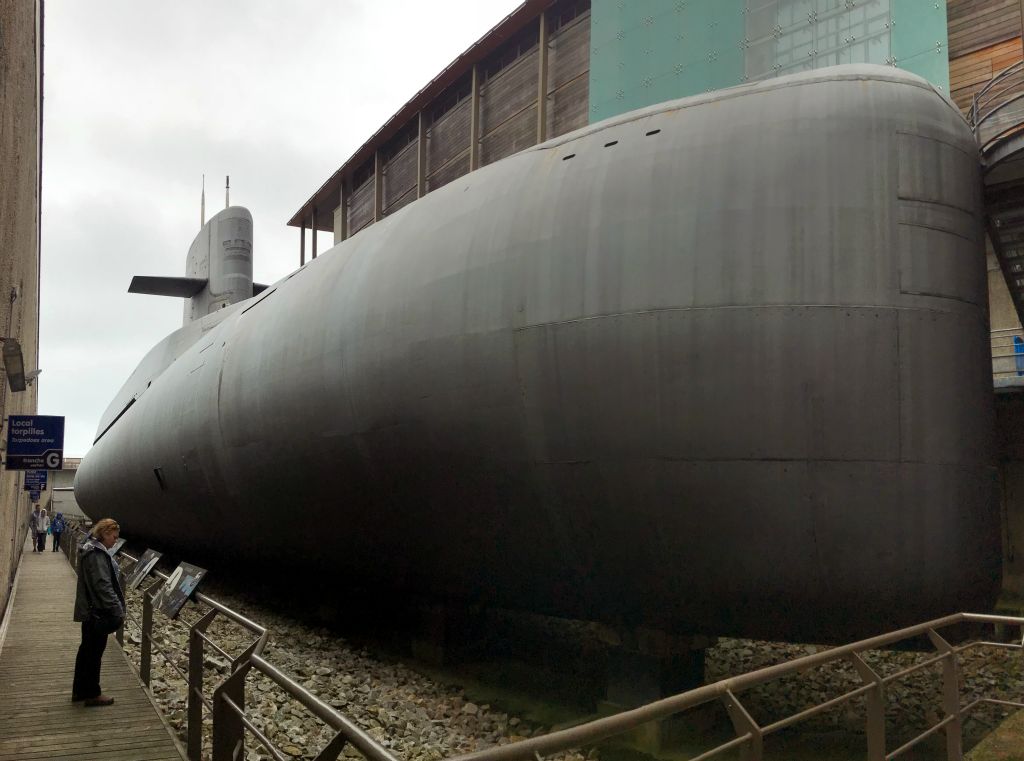 There's also this awesome decommissioned nuclear submarine, which is 128m (420 feet) long!