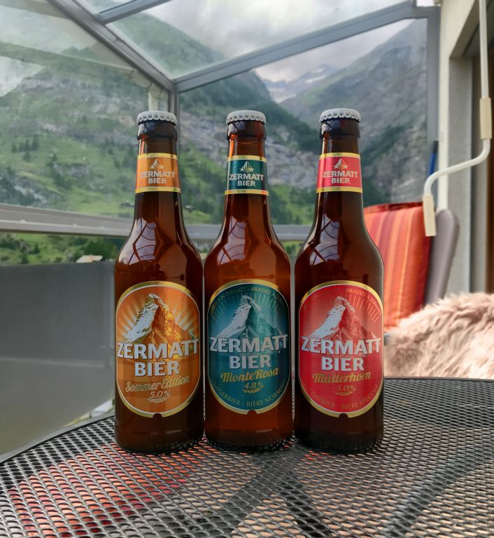 On our trip to the supermerket we discovered that there are now three different types of Zermatt Beer.Distance walked today - 2 milesAscent today - 330m (1,080 feet)Descent today - 330m (1,080 feet)Note that I'm counting distance walked as distance walked on mountain trails, not just walking about to, in and from town.