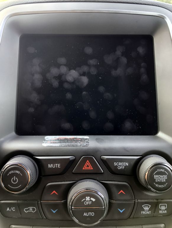 This was our first day with the Dodge and the touchscreen was already covered with fingerprints. I'd rather have some actual buttons and a rotary controller (like BMW's i-Drive) instead of a touchscreen any day.