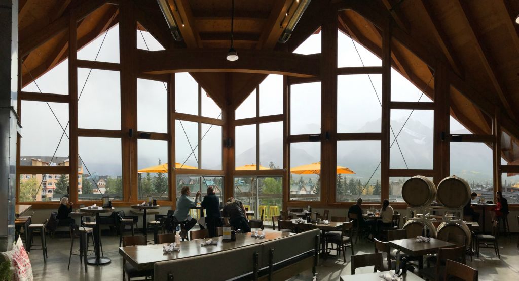 Anyway, we made it to the Grizzly Paw Brewing restaurant Tank 310 literally minutes before the rain arrived (there should be a fabulous mountain view out of the windows).