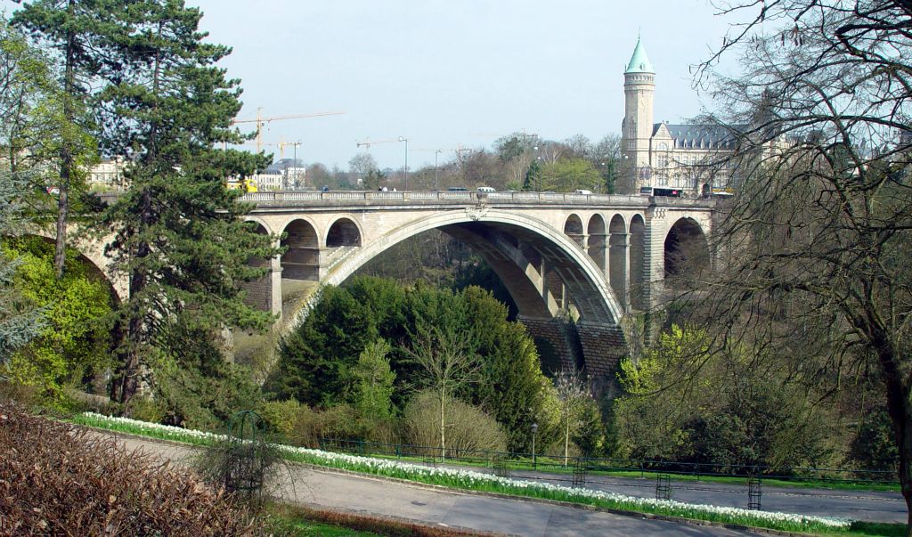 The Pont Adolphe in the centre of Luxembourg.