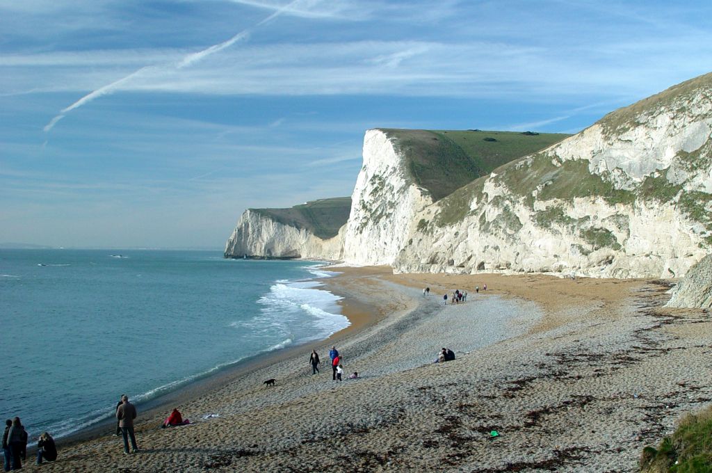 The beach at Durdle Door. This place must get absolutely packed in the summer.