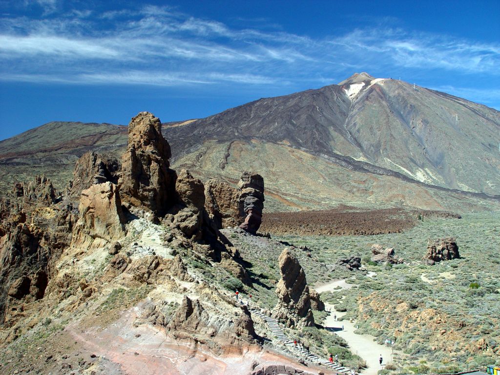 The view of Pico del Teide from the Roques de Garcia.