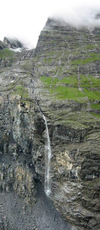 This is a view of a waterfall on the other side of the valley.