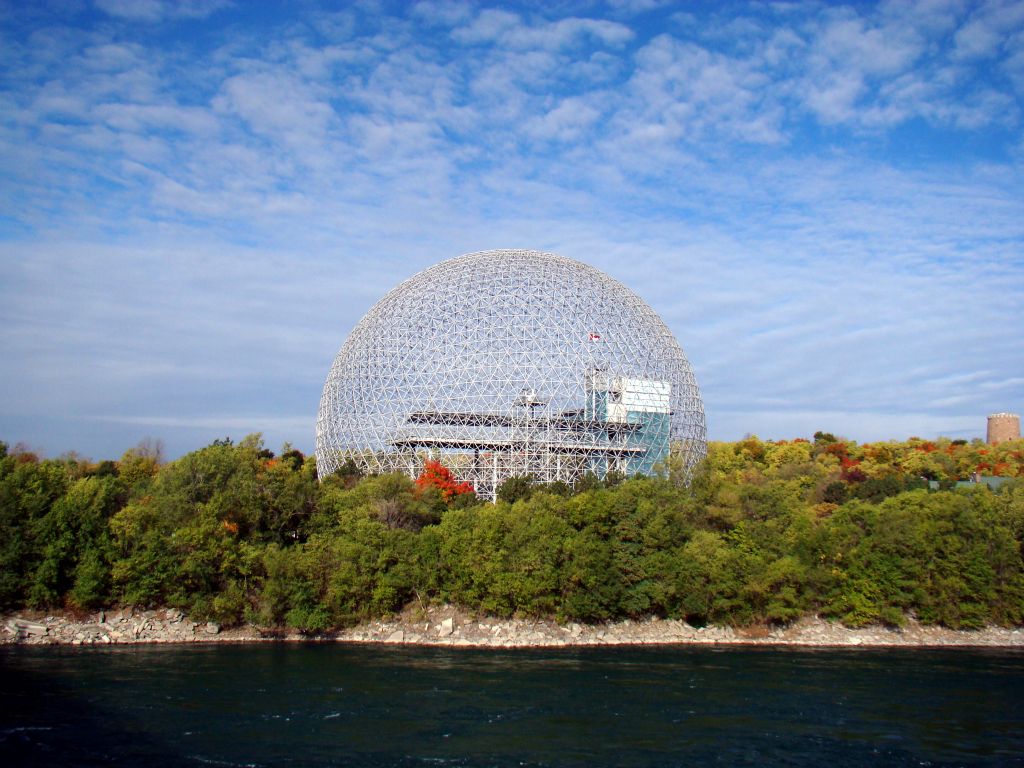 A view of the Biosphere from Ile Notre-Dame.