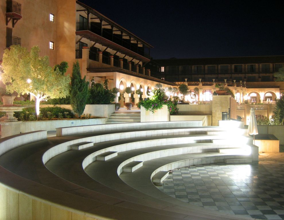 A view of the hotel from its Orpheus Amphitheatre.