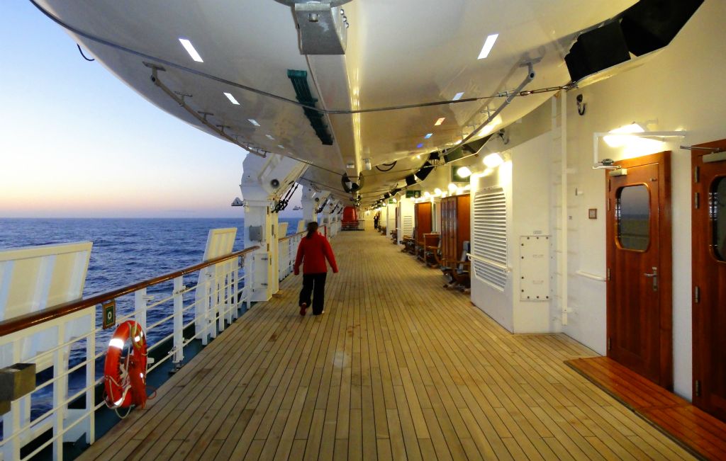 After dinner, we went for a walk on the Promenade Deck. It was well past 11pm but still very light out.Tuesday - We spent the entire day at sea, so I didn't take any photos.