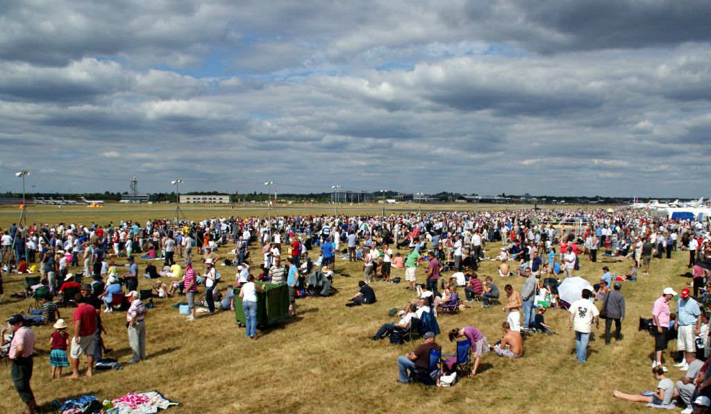 We'd been to the airshow a couple of times before, but we'd never seen the traffic so bad or the crowds so huge. We only live four miles from Farnborough and it took us over two hours to get from home to our seats in the grandstand.