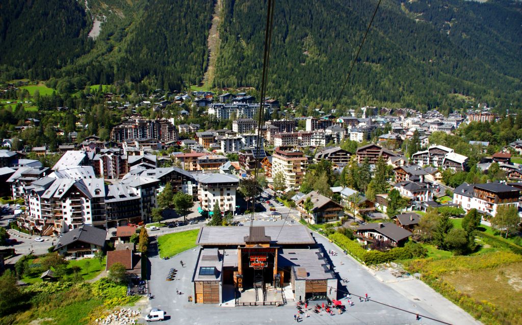 We got our first panoramic view of Chamonix from the cablecar.