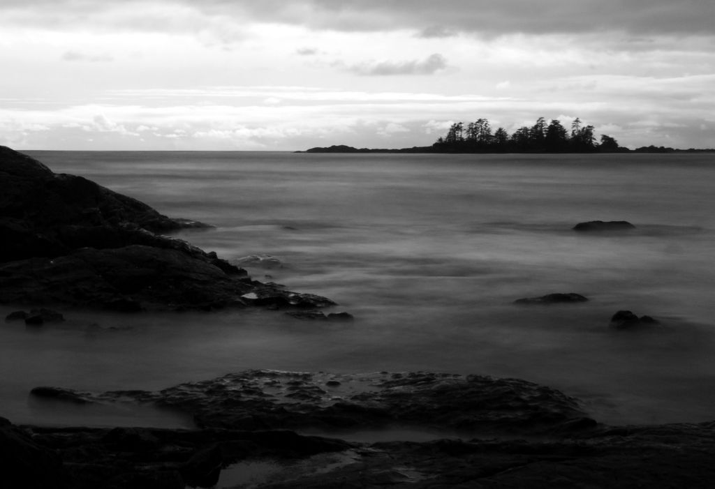 As it was still relatively early, we went for another walk all the way down Chesterman Beach and into Cox Bay. This is a ND10 photo converted to black and white. I took a few other ND10 photos, but I haven’t really got the hang of them yet. I thought this one looked moderately interesting though.