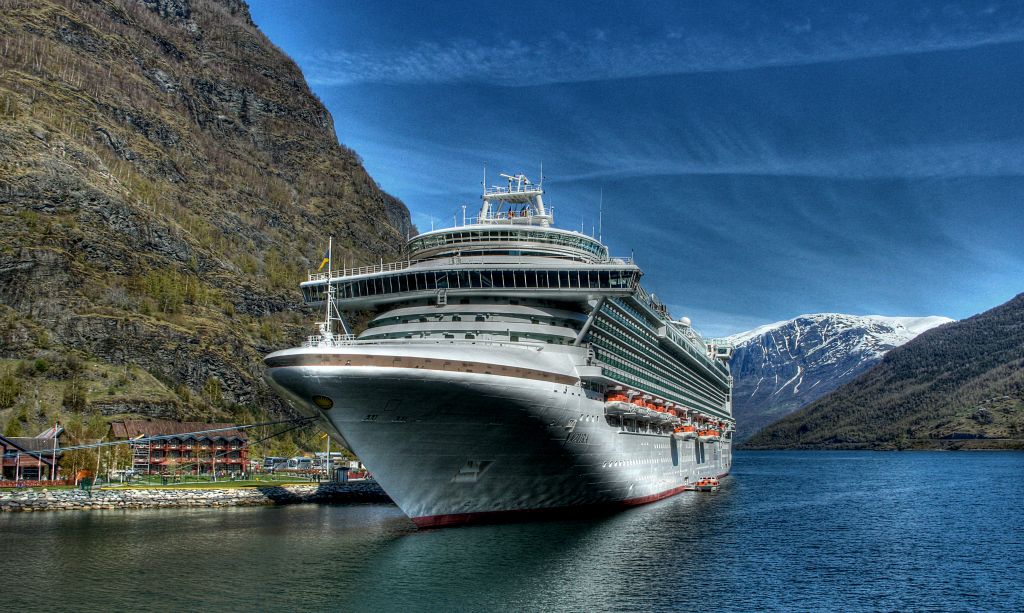 A photo of Azura from the dock at the end of the fjord.