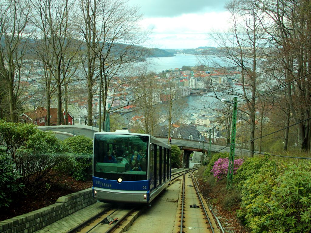 Having safely docked in Bergen, we headed straight for the train thing that goes up the hillside, just in case it got busy later.